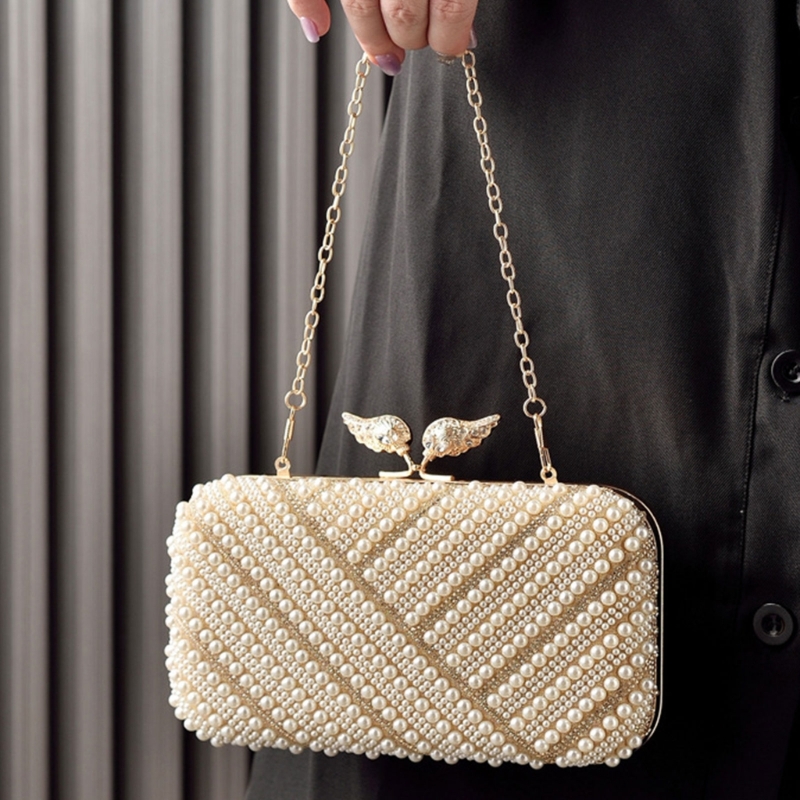 H3CB Elegant Faux Pearls Eveni - Event Party Box のレビューと価格