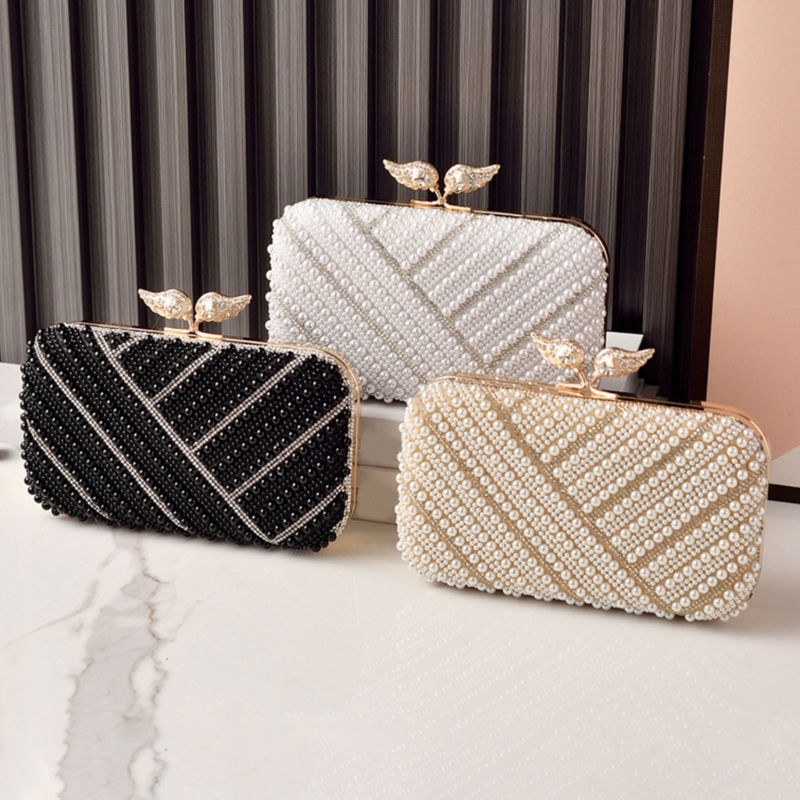 H3CB Elegant Faux Pearls Eveni - Event Party Box のレビューと価格
