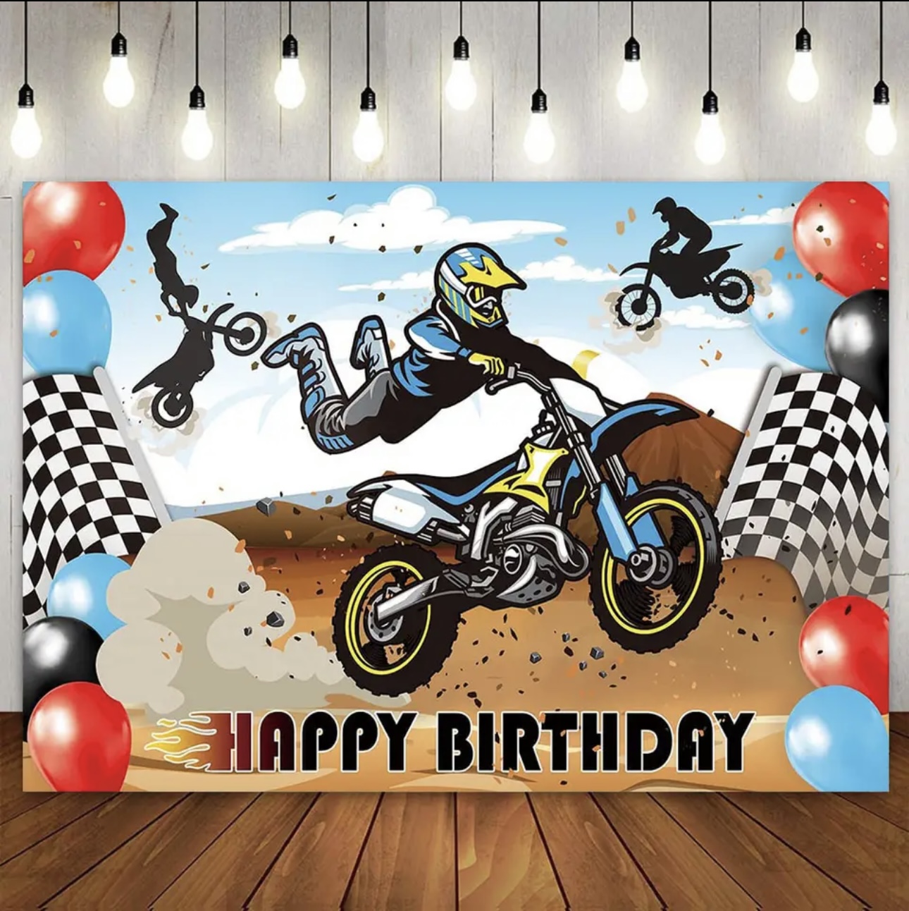 Motocross Racing Theme Backdro - Dessert Table Backdrop のレビューと価格