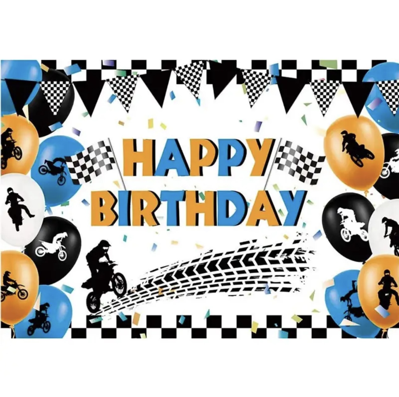 Motocross Racing Theme Backdro - Dessert Table Backdrop のレビューと価格