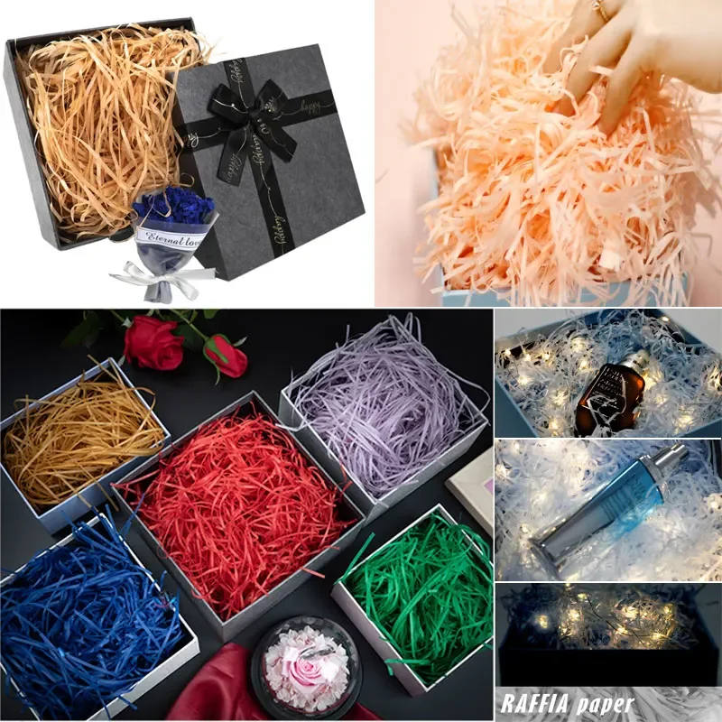 100g raffi Colorful Shredded C - Paper Straw Color のレビューと価格
