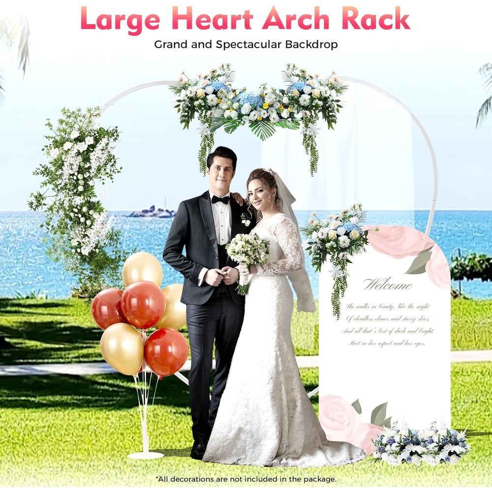 Heart-Shaped Wedding Arch Stan - Balloon Arch Kit のレビューと価格