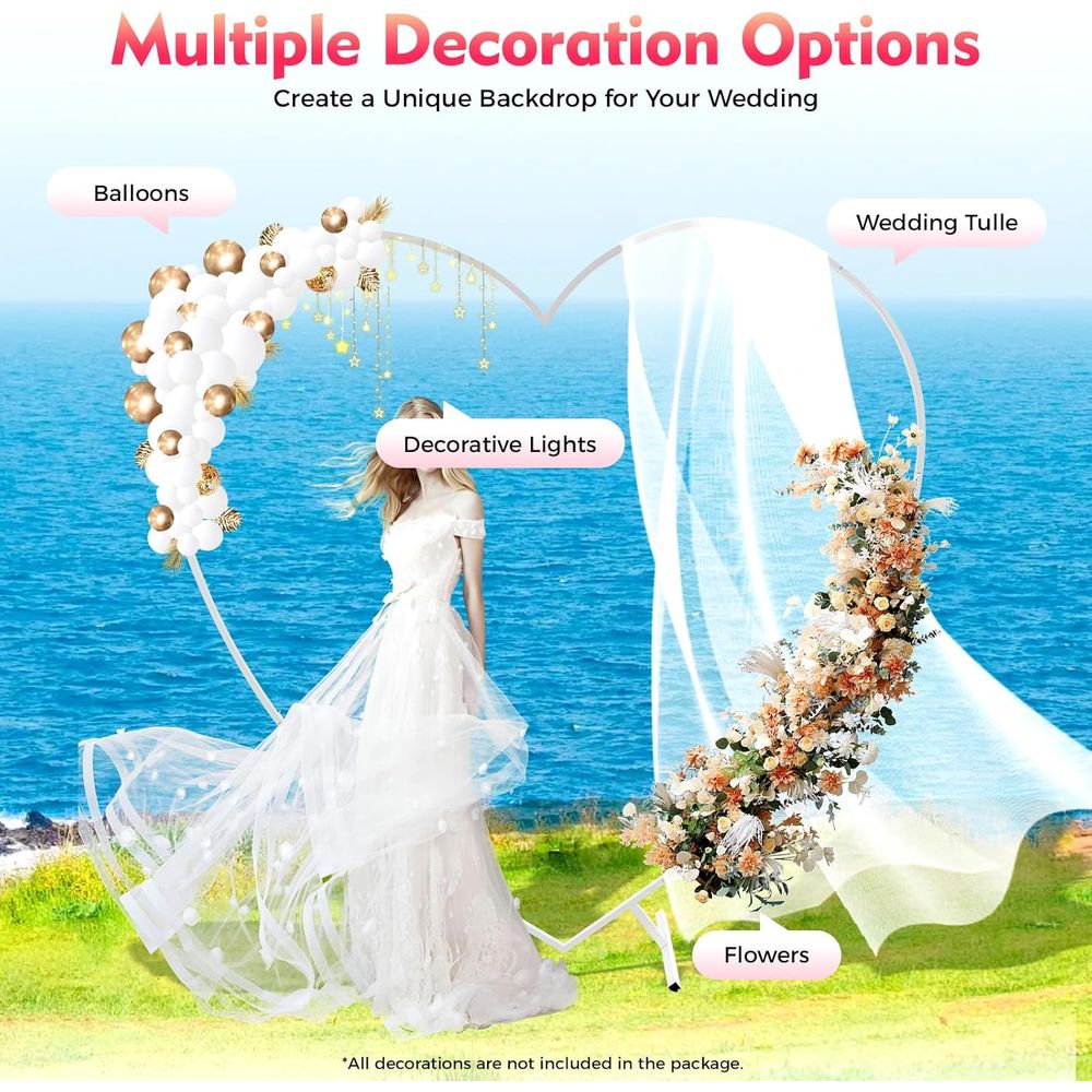 Heart-Shaped Wedding Arch Stan - Balloon Arch Kit のレビューと価格