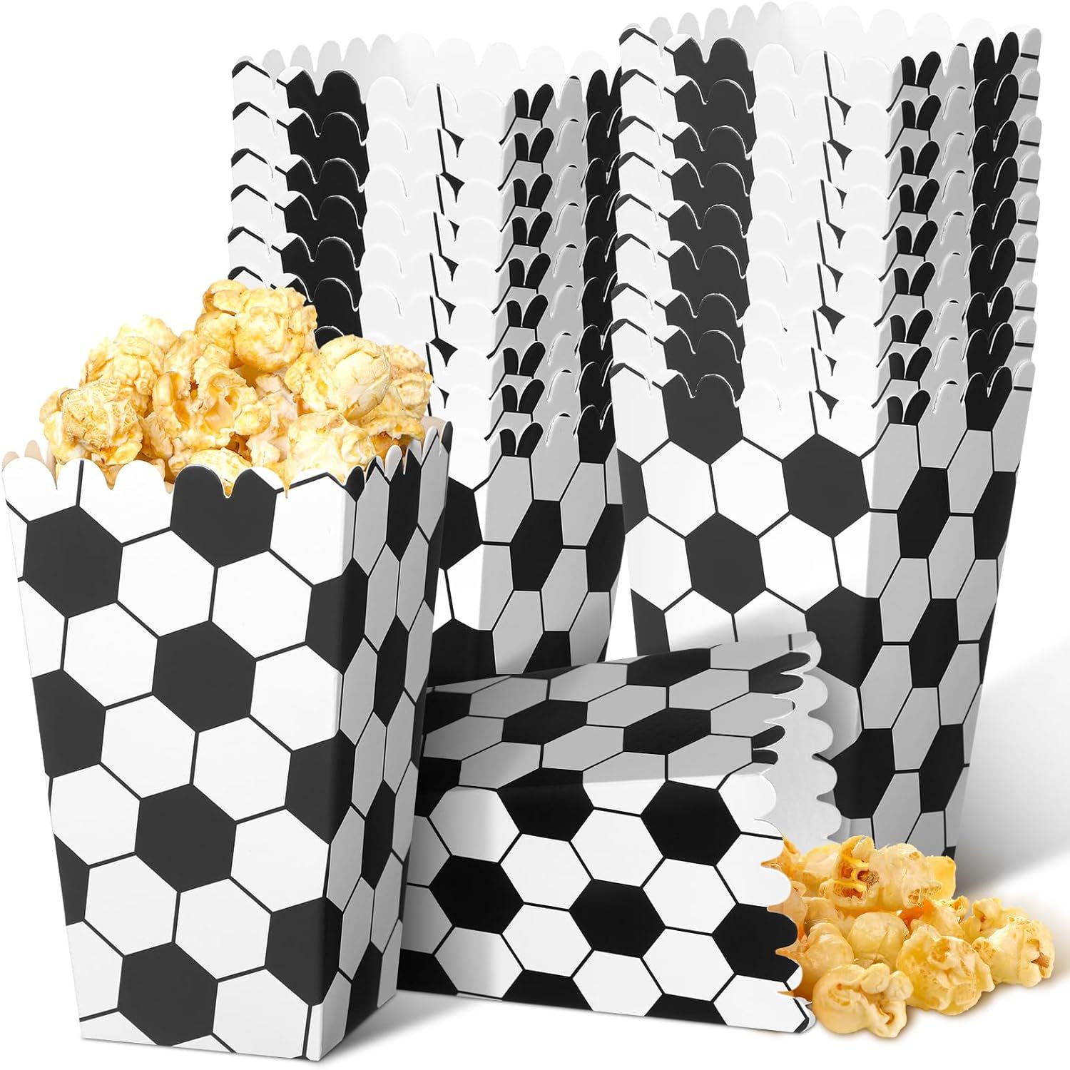 6/18Pcs  Football Popcorn Boxe - Event Party Box のレビューと価格