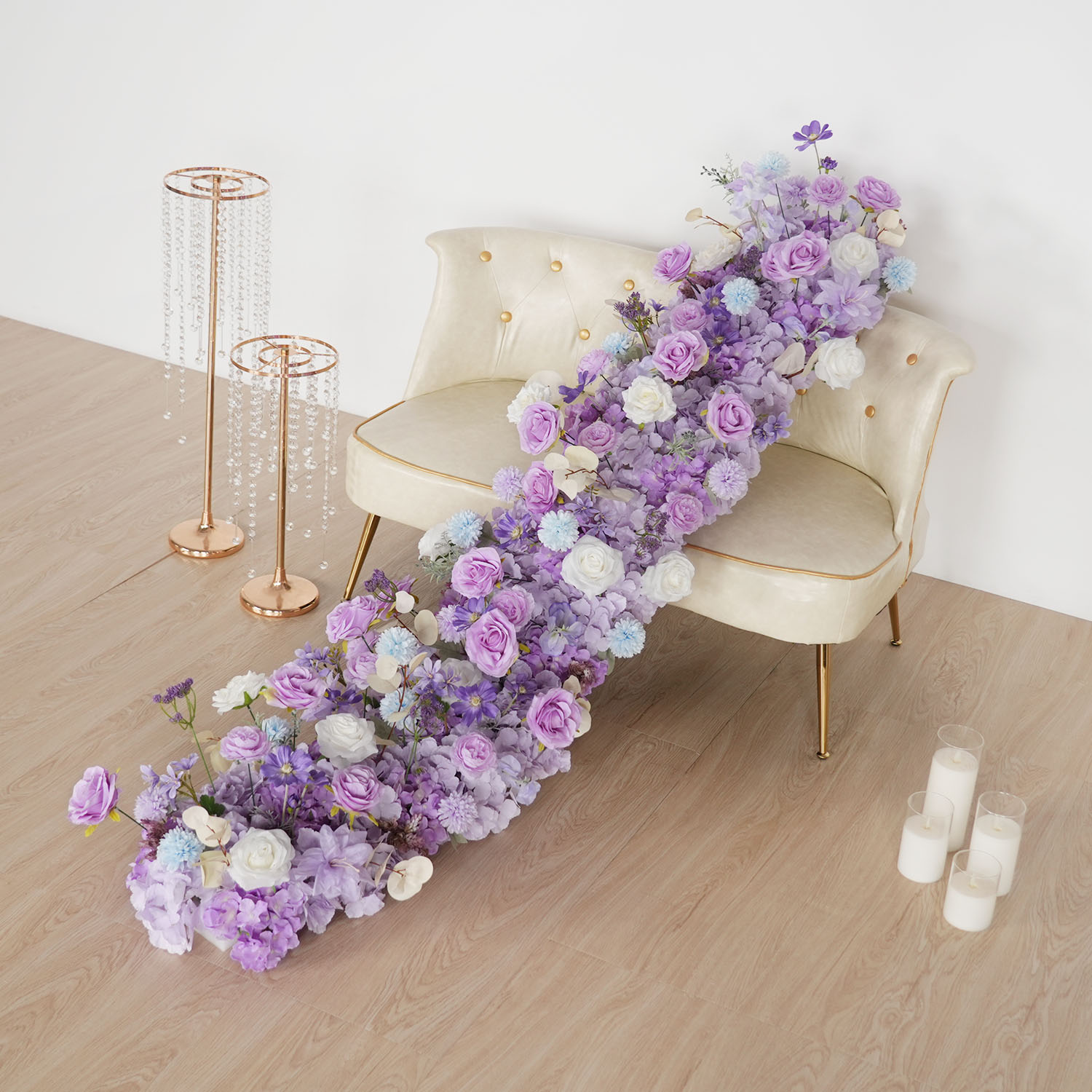 Uflower Purple Artificial Flow - Flower Wall Panel のレビューと価格