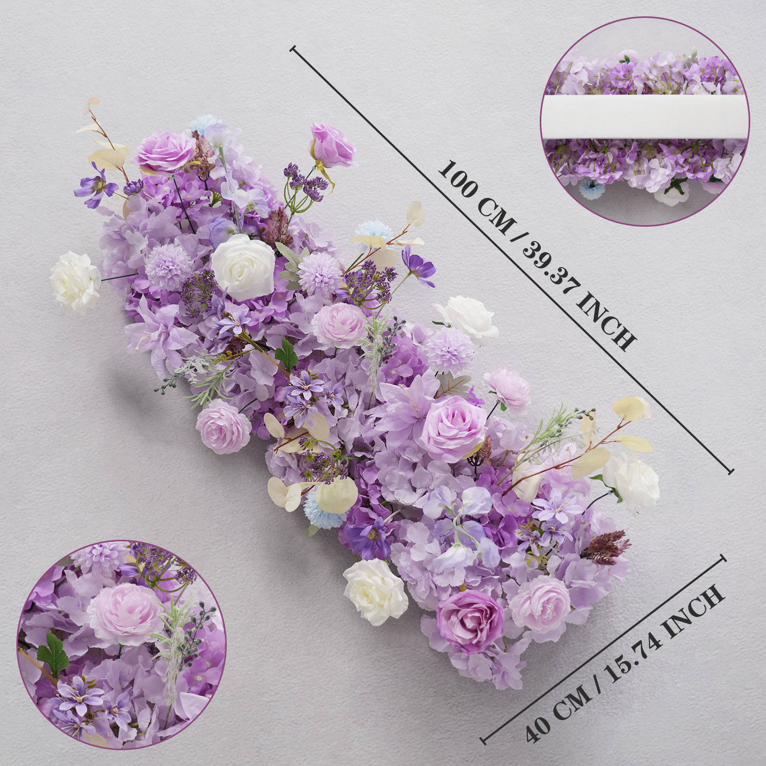 Uflower Purple Artificial Flow - Flower Wall Panel のレビューと価格