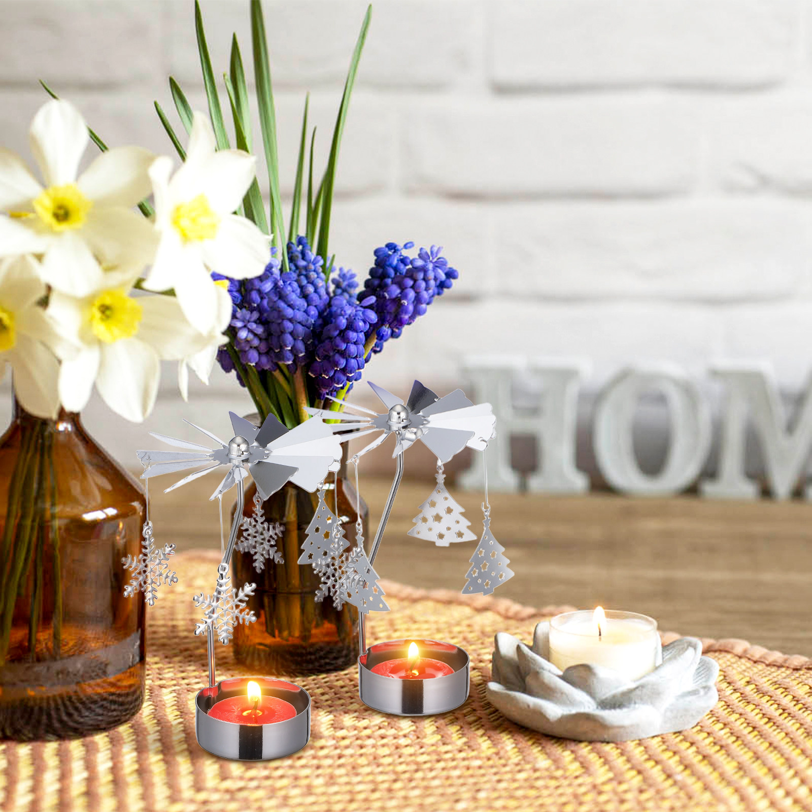3Pcs Metal Rotating Candlehold - Centerpiece Stick のレビューと価格