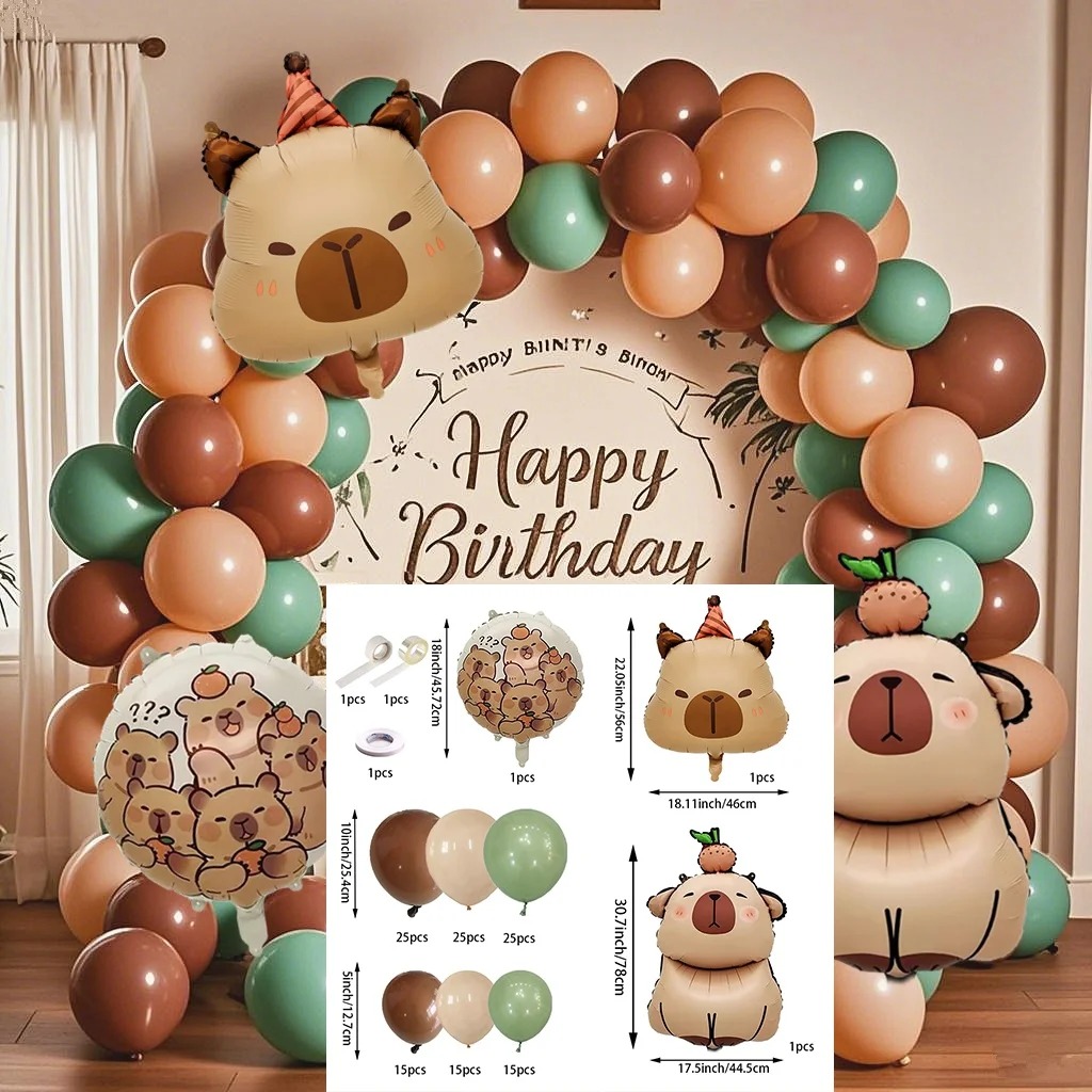 126pcs Cartoon Capybara Wreath - Balloon Arch Kit のレビューと価格