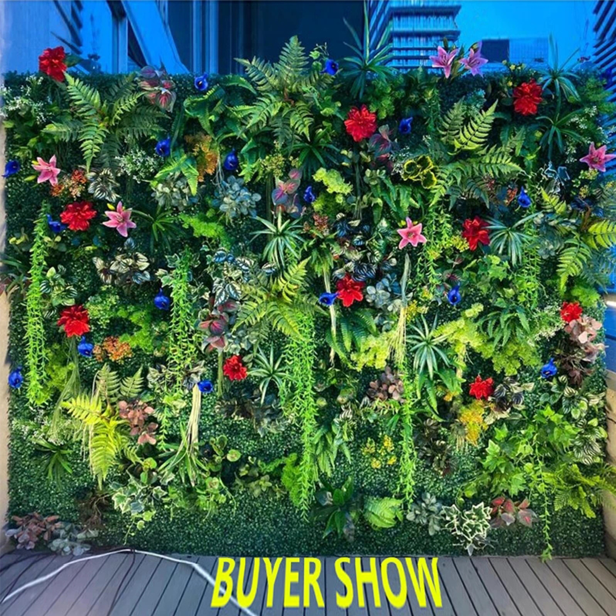 Artificial Plant Wall Reusable - Flower Wall Panel のレビューと価格