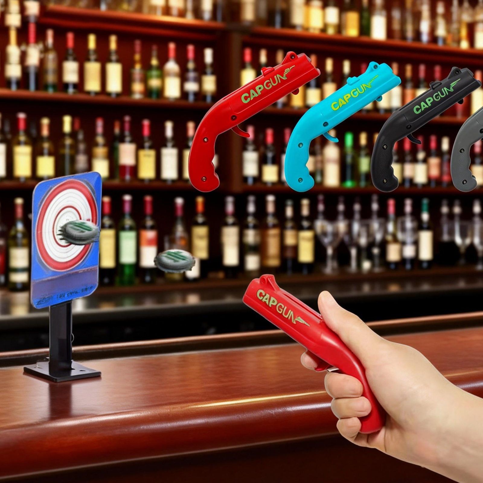 3PC Cap Gun Shooting Bottle Op - Event Launch Party のレビューと価格