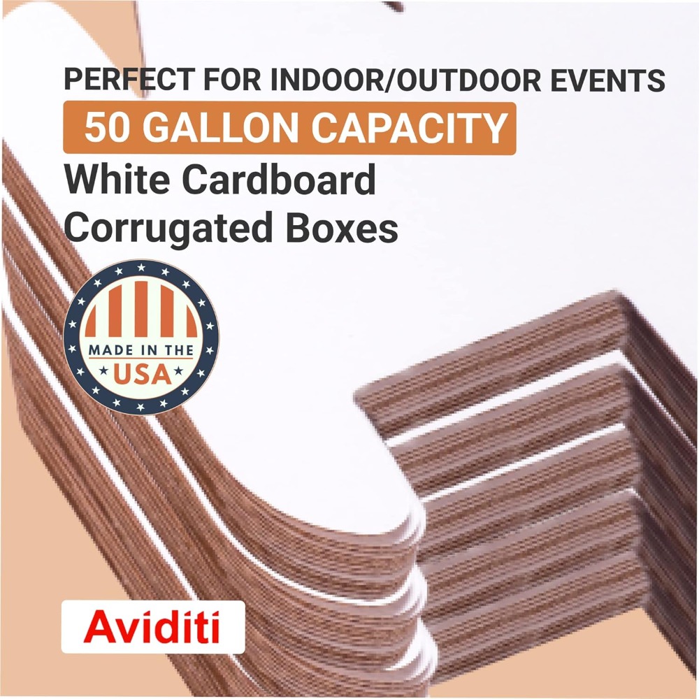50 Gallon Cardboard Trash Cans - Event Party Box のレビューと価格