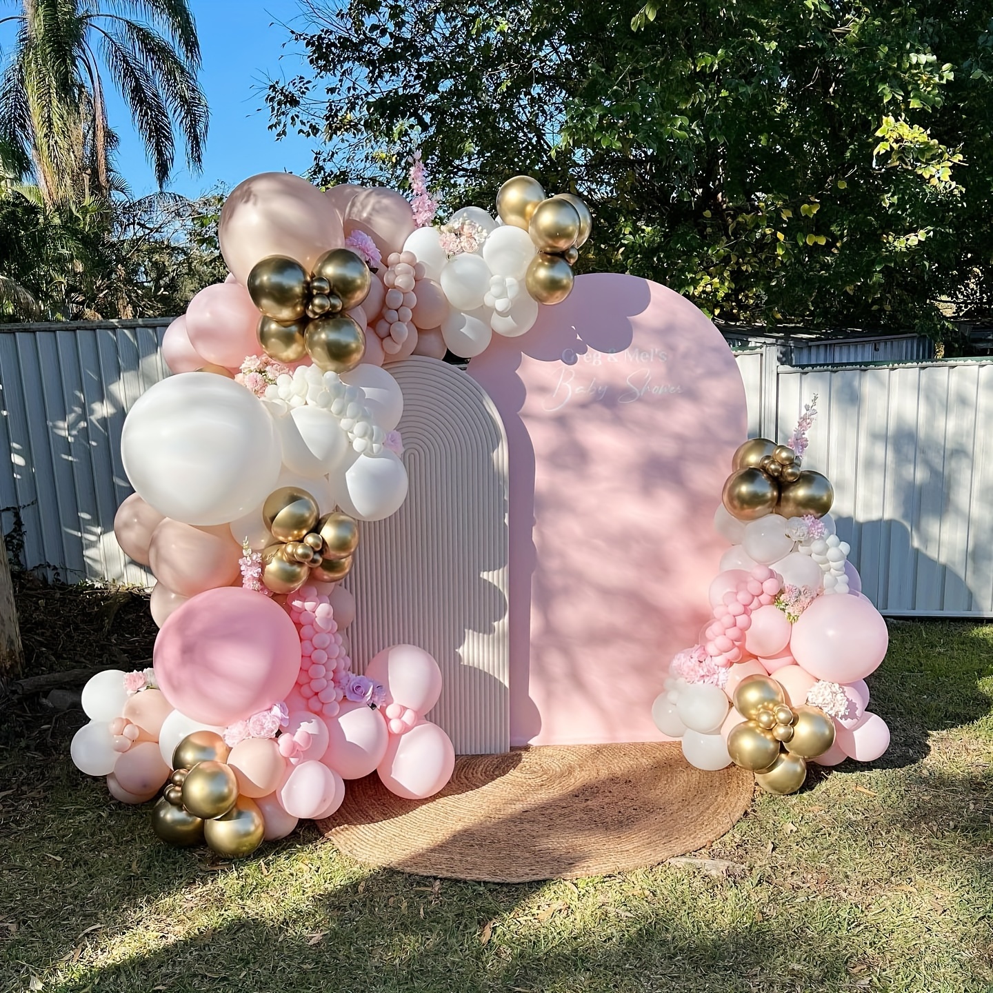 125pcs Pink & White Balloon Ar - Balloon Arch Kit のレビューと価格