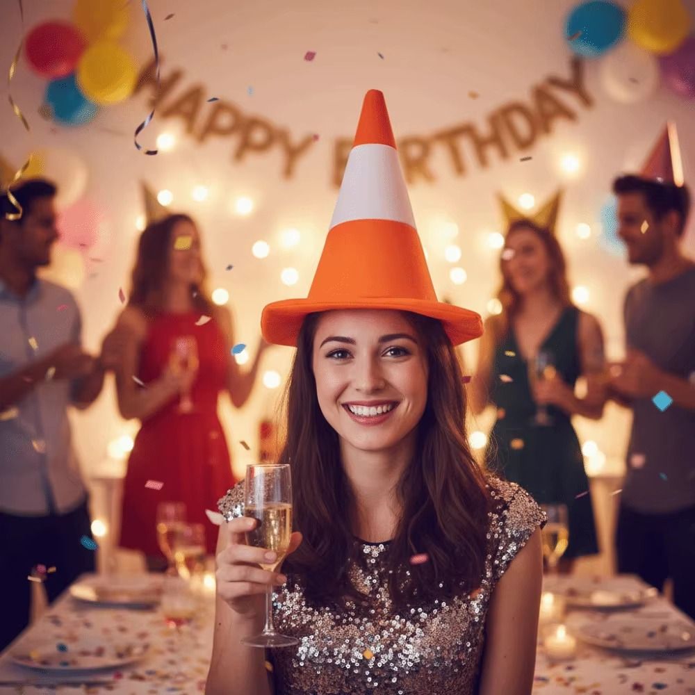 Funny Foldable Design Traffic  - Party Hat Cone のレビューと価格