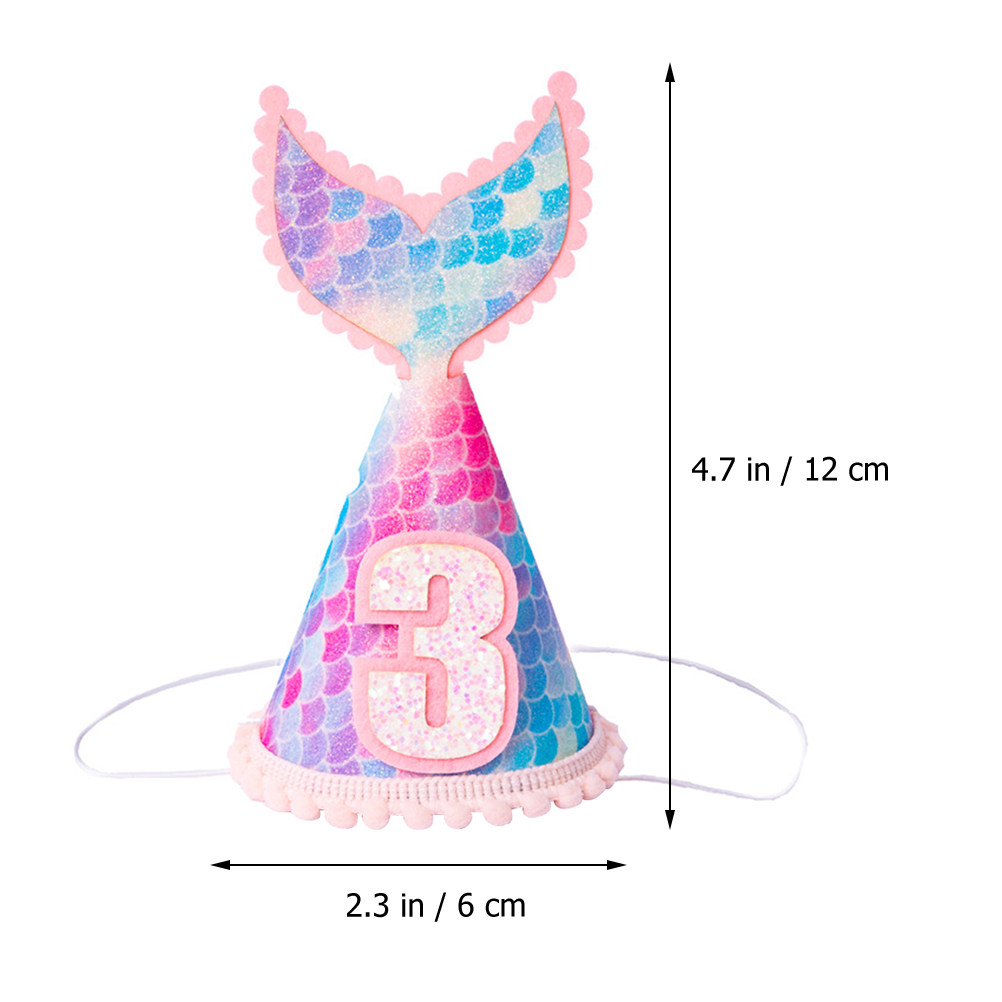 1Pcs Glitter Mermaid Tail Cone - Party Hat Cone のレビューと価格