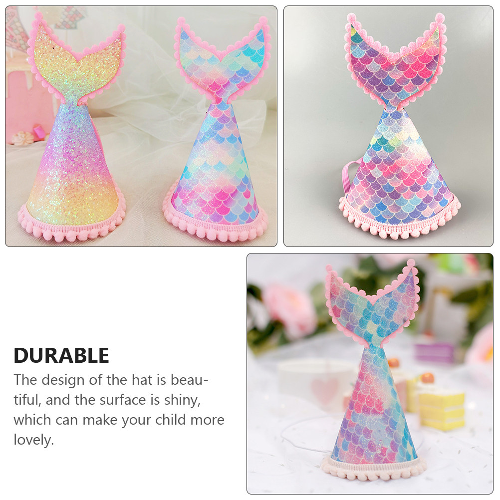 1Pcs Glitter Mermaid Tail Cone - Party Hat Cone のレビューと価格