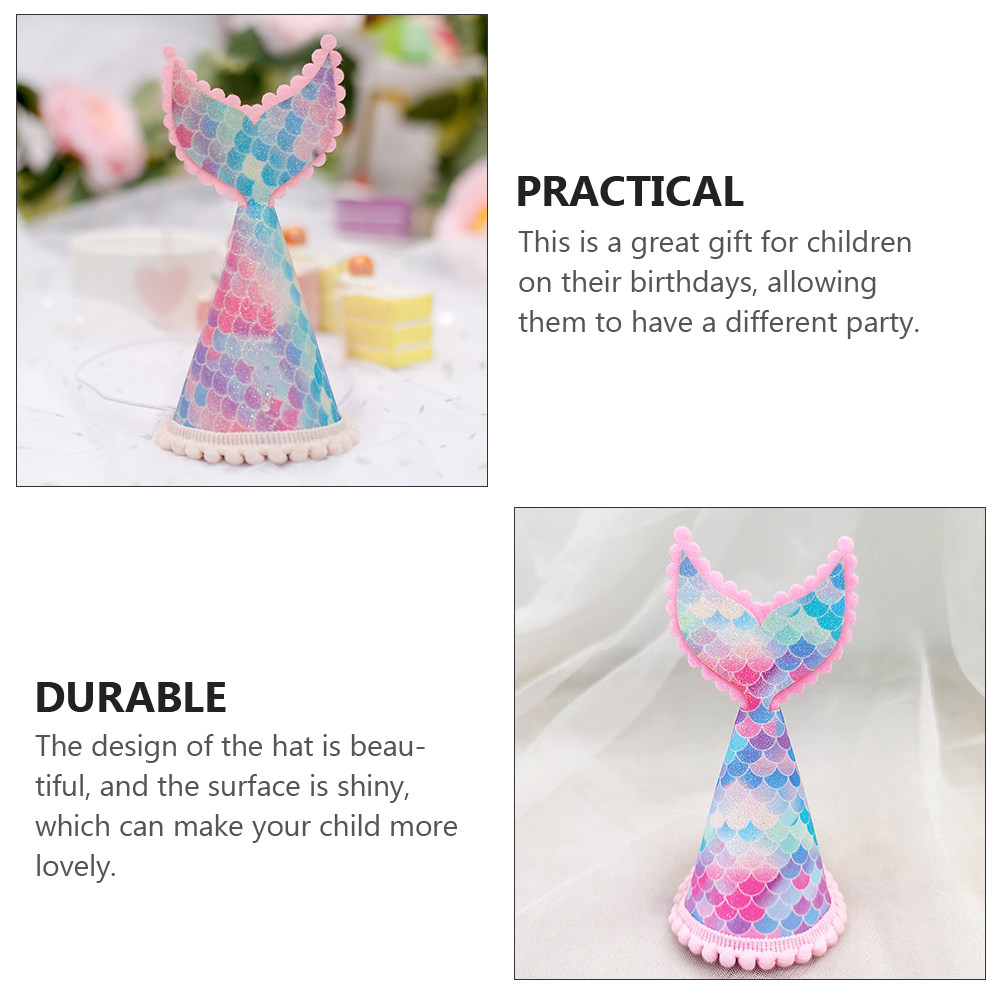 1Pcs Glitter Mermaid Tail Cone - Party Hat Cone のレビューと価格