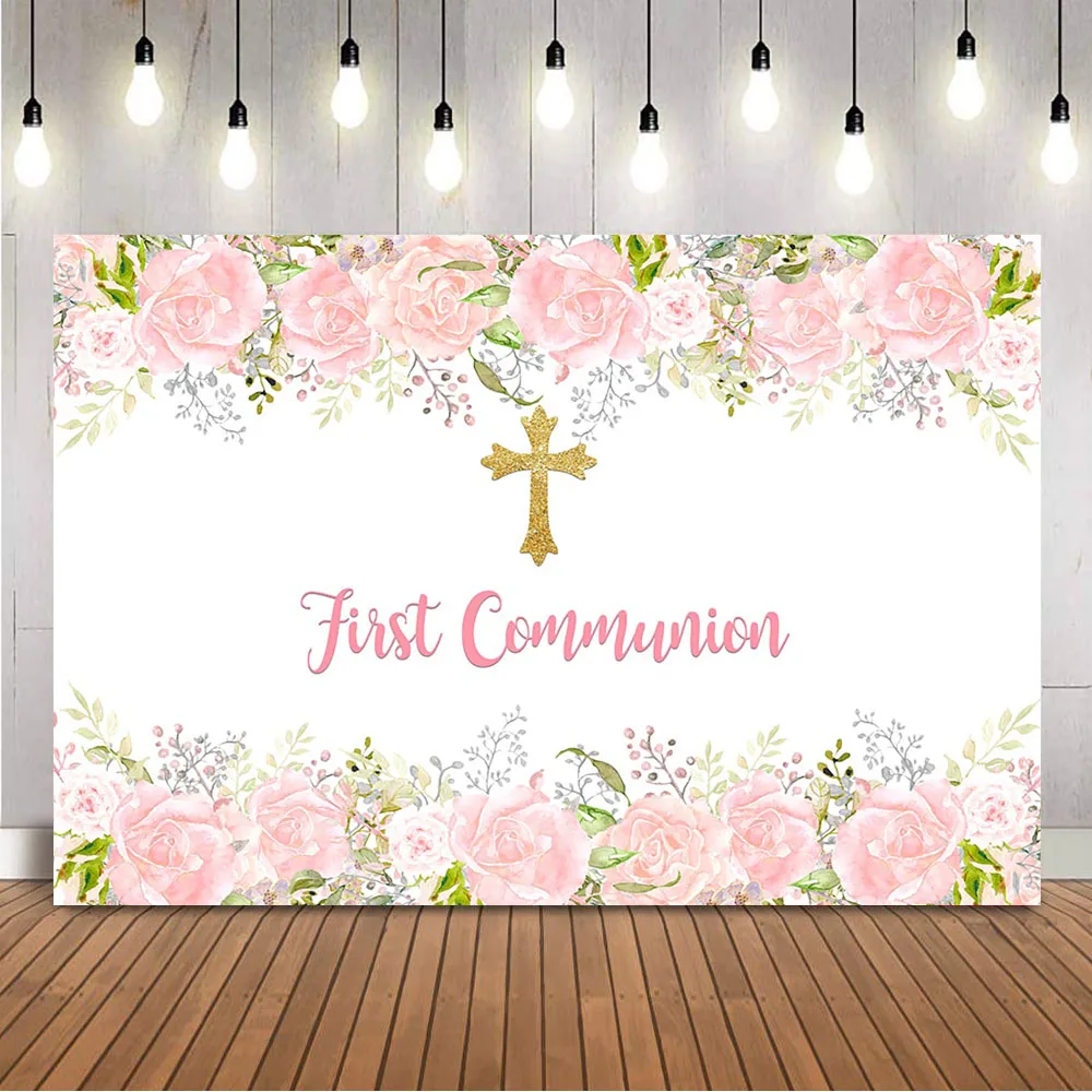 First Holy Communion Birthday  - Dessert Table Backdrop のレビューと価格