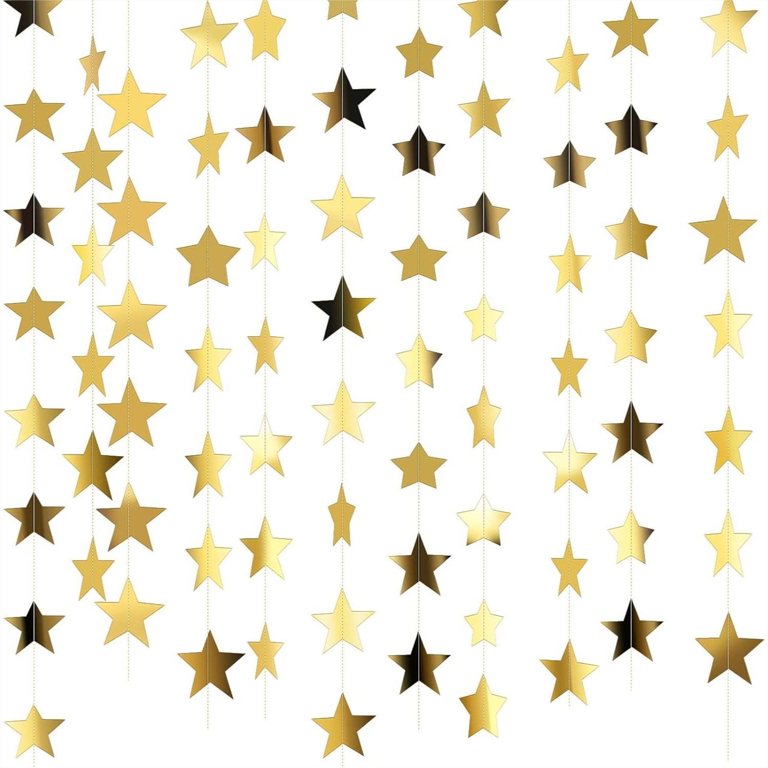 130ft Star Garland Banner for  - Party Banner Gold のレビューと価格