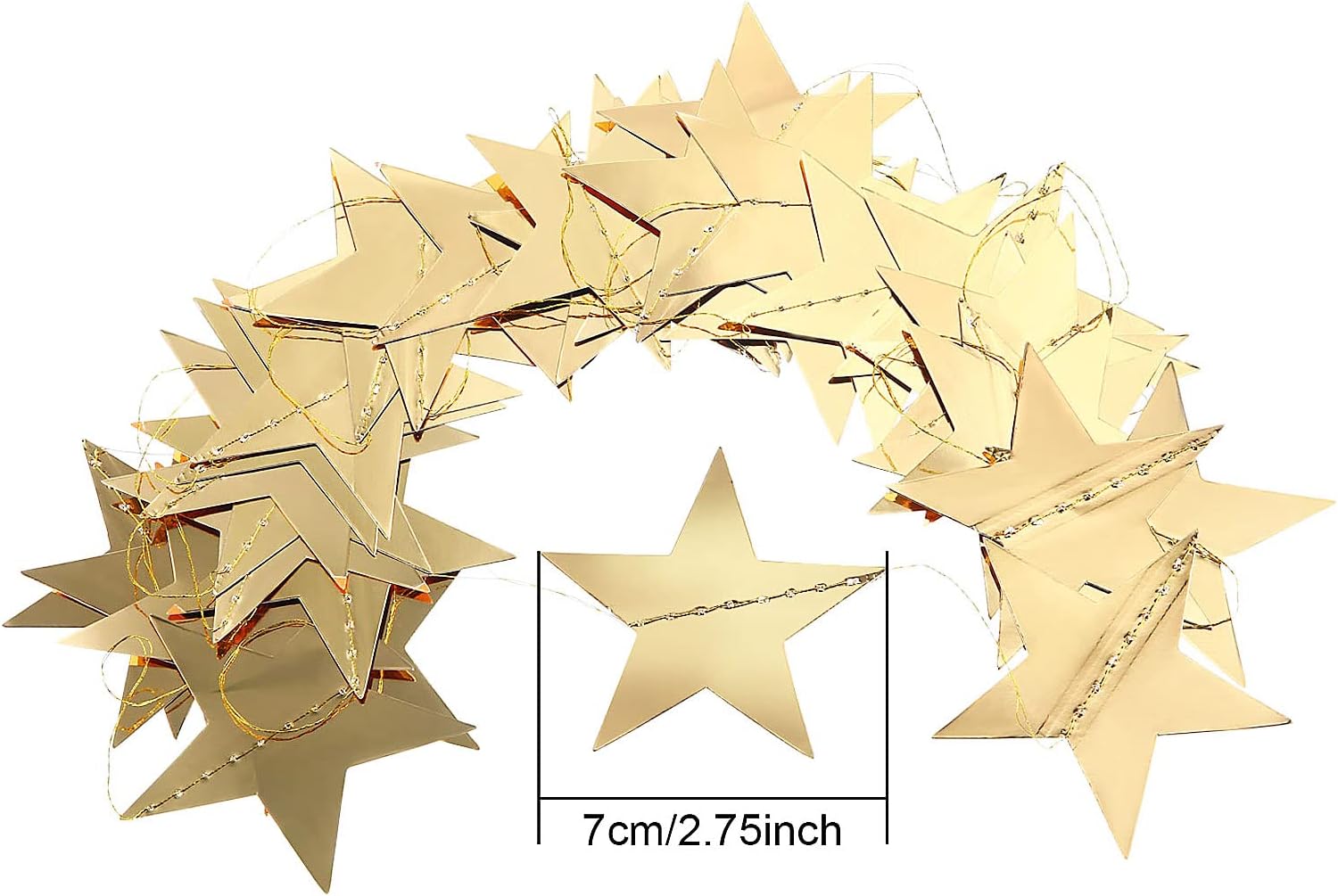 130ft Star Garland Banner for  - Party Banner Gold のレビューと価格