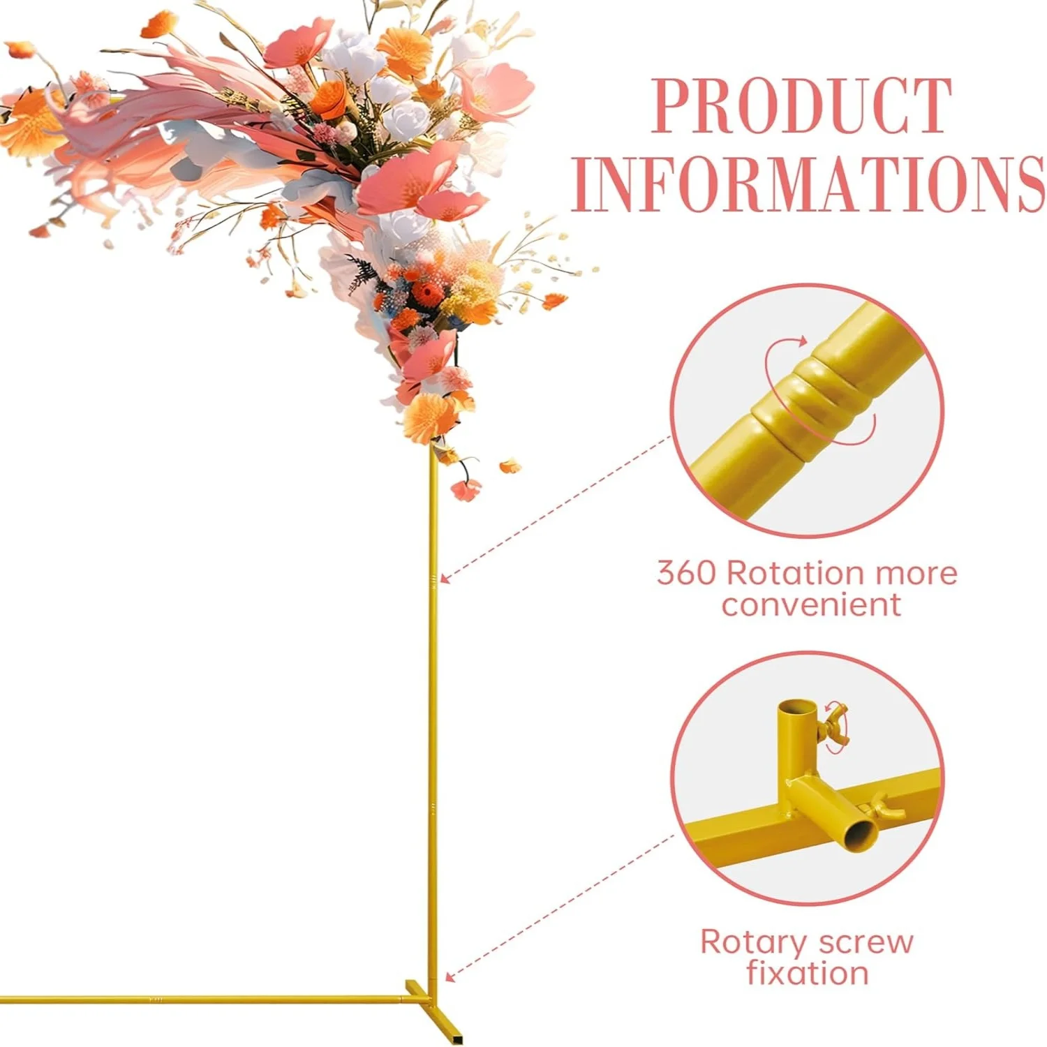 Gold Wedding Arches Square Bac - Balloon Arch Kit のレビューと価格