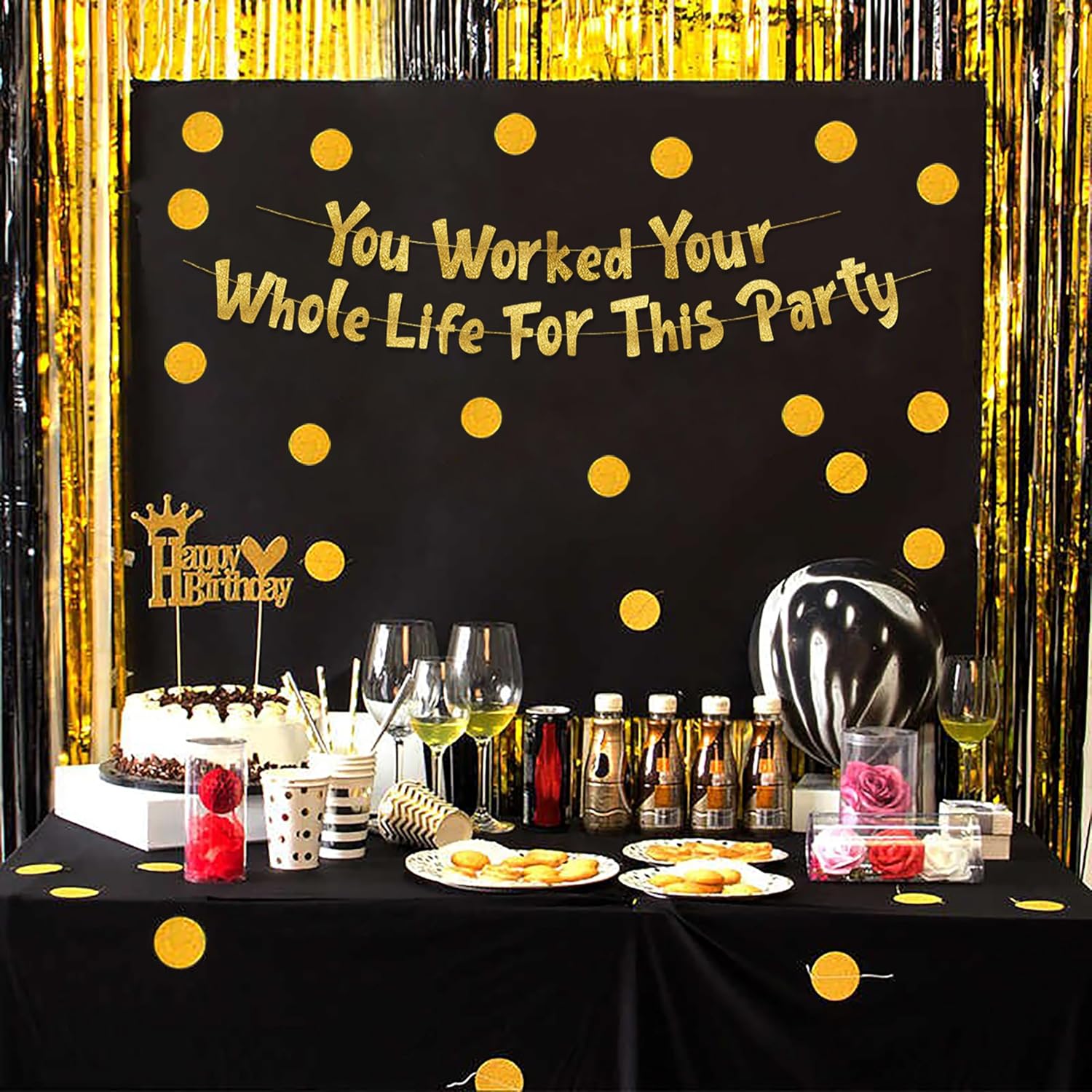 Retirement Party Decorations Y - Party Banner Gold のレビューと価格